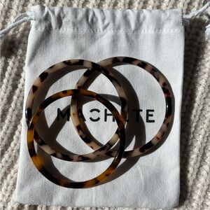 SET of 3 Machete Tortoiseshell Bangle Bracelets